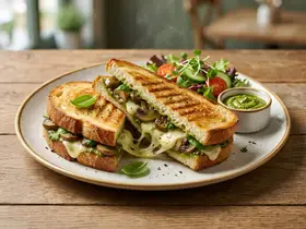 Pesto Mushroom Sandwich