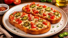 Jalapeno Tomato Open Toast